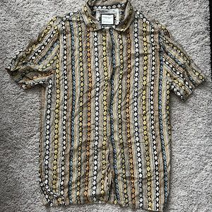 Denim & Flower Tribal print button down